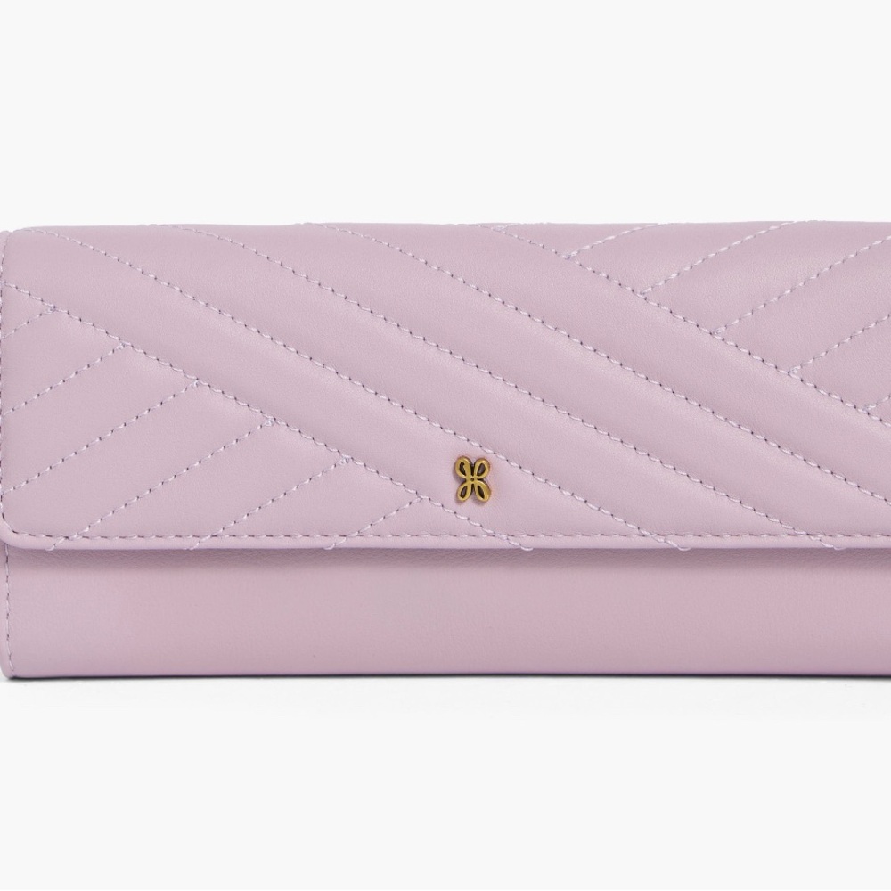 HOBO Jill Large Trifold Lavender Wallet